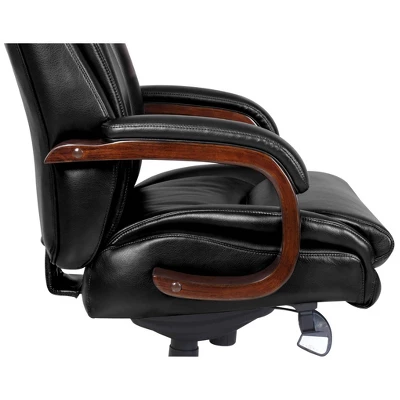 Big And Tall Edmonton Executive Bonded Leather Office Chair Black - La-Z-Boy