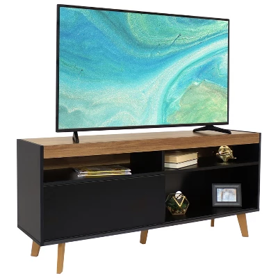 Sunnydaze Decor Sunnydaze Indoor Mid-Century Modern TV Stand Console With Storage Cabinet And Shelves For 58" TV