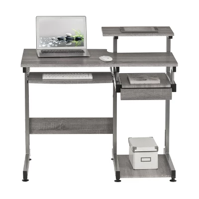 Complete Computer Workstation Desk Gray - Techni Mobili - Image 9