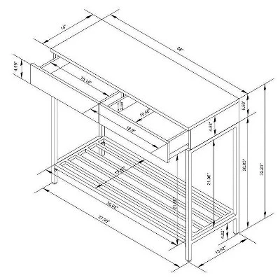 Loring Console Table Vintage Oak - Threshold⢠- Image 4