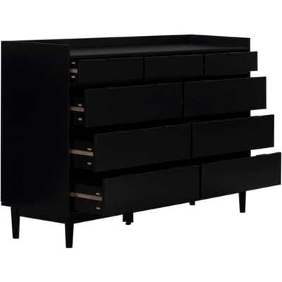 Mid-Century Modern Solid Wood 9 Drawer Horizontal Dresser - Saracina Home - Image 2