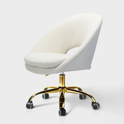 Hector Velvet ErgonomicTask Chair Home Office Desk Chair Swivel Adjustable With Open Back Design| Karat Home - Image 13