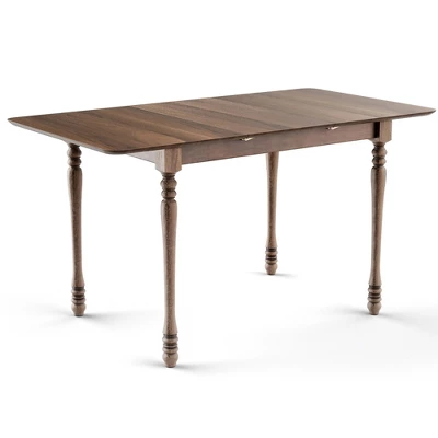 Costway Extension Dining Room Table Butter Leaf Rectangle Table W/ Hardwood Structure - Image 9