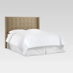 Nail Button Tufted Wingback Headboard - Skyline Furniture