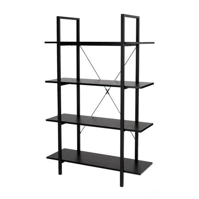 Modern Industry Metal/Wooden 4 Tier Bookcase With Shelves - Glitzhome - Image 8