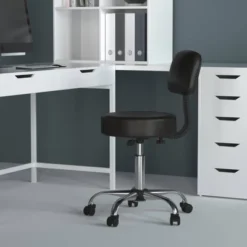 Medical Stool With Back Cushion - Boss Office Products