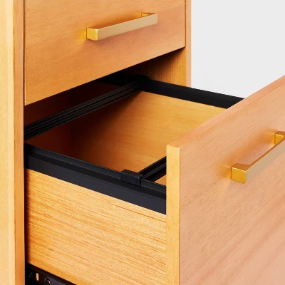 Wood Mid Century File Cabinet Light Brown - Threshold⢠- Image 4