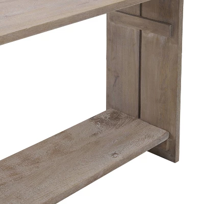 52" Castleton Mango Wood Console Driftwood - Alaterre Furniture - Image 5