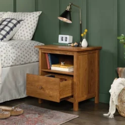 Union Plain Nightstand With Drawer Prairie Cherry - Sauder