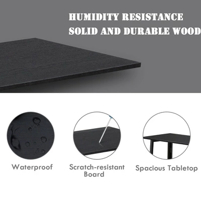 Costway Foldable Computer Desk Home Office Laptop Table Writing Desk Study Table Natural/White/Brown/Black - Image 8