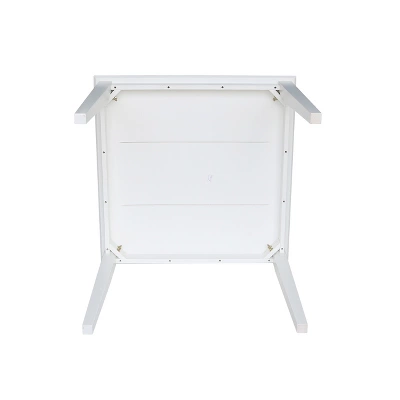 Solid Wood 36" Square Dining Table White - International Concepts - Image 2