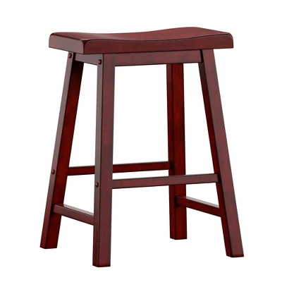 Set Of 2 24" Chimney Hill Saddle Counter Height Barstool - Inspire Q - Image 7