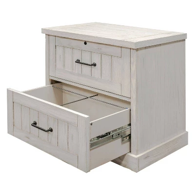 Avondale File With Locking Legal/Letter File Drawer Fully Assembled White - Martin Furniture