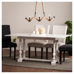 Juenn Farmhouse Folding Trestle Console To Dining Table - Aiden Lane