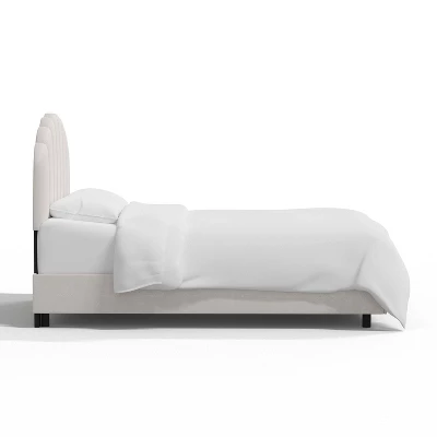 Queen Emma Shell Upholstered Bed White - Skyline Furniture - Image 2