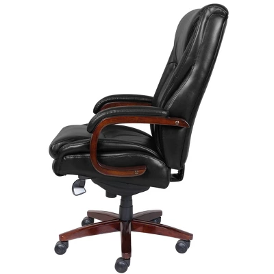Big And Tall Edmonton Executive Bonded Leather Office Chair Black - La-Z-Boy - Image 3