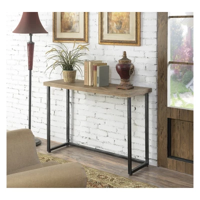 Laredo Parquet Console Table Natural/Black - Breighton Home - Image 2