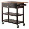 Langdon Kitchen Cart Cappuccino - Winsome