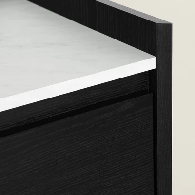Hype Door Chest With 5 Drawers Black Oak/Faux Carrara Marble - South Shore - Image 8