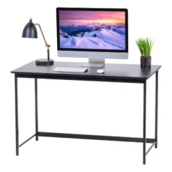 IRIS USA Simple Design Office Desk, Black
