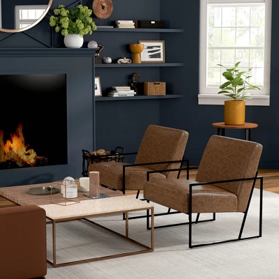 ELuxury Metal Arm Accent Chair - Image 7