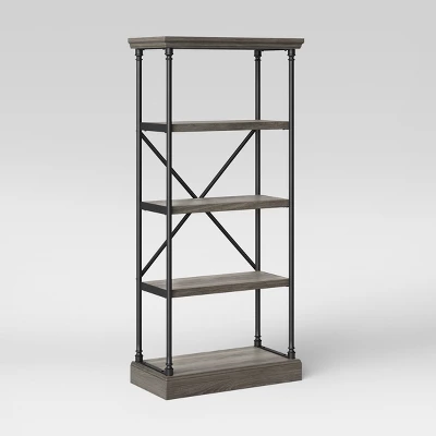 65" Conway Cast Iron Bookshelf Gray - Threshold⢠- Image 2