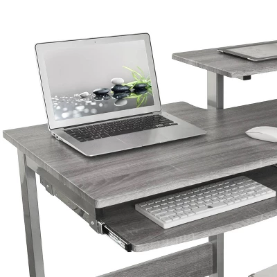 Complete Computer Workstation Desk Gray - Techni Mobili - Image 12
