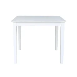 Solid Wood 36" Square Dining Table White - International Concepts