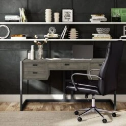 Arley Desk Weathered Gray - WyndenHall