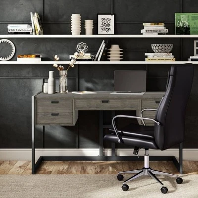 Arley Desk Weathered Gray - WyndenHall