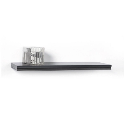 36" X 8" Modern Floating Shelf Wall Mounted Hidden Brackets Black - Inplace - Image 3