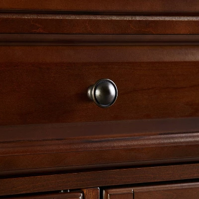 Alexandria Wood Top Full Size Kitchen Island/Cart Mahogany - Crosley - Image 6