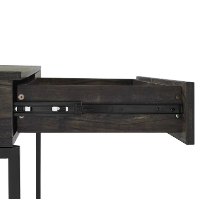 3pc Jacobsen Desk And Large Etagere Set Brown Ash - Crosley - Image 15