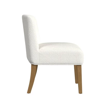 Upholstered Dining Chair Cream Boucle - HomePop - Image 2