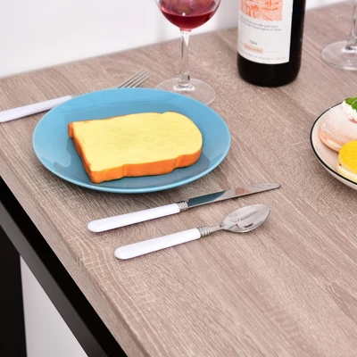 HOMCOM 5-Piece Dining Table Furniture Set Modern Industrial Table With 4 Chairs For Dining Room, Kitchen - Image 6