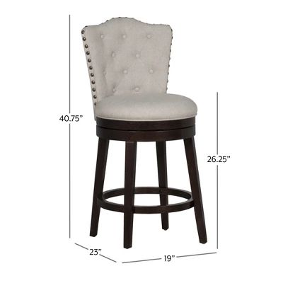 Edenwood Swivel Counter Height Barstool Cream - Hillsdale Furniture - Image 10