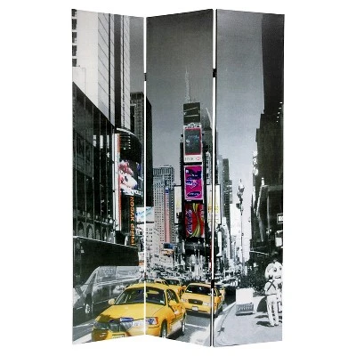6 Ft. Tall New York City Taxi Double Sided Room Divider - Oriental Furniture - Image 2