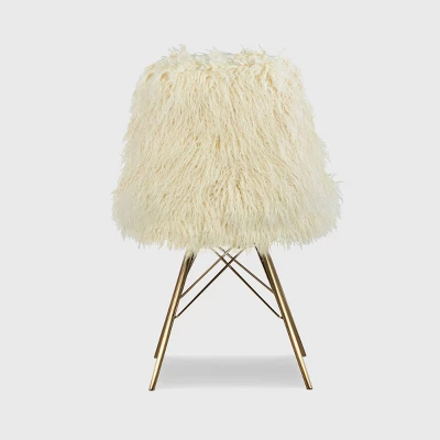 Remy Flokati Chair White - Linon - Image 3