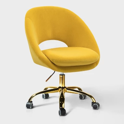 Hector Velvet ErgonomicTask Chair Home Office Desk Chair Swivel Adjustable With Open Back Design| Karat Home - Image 11