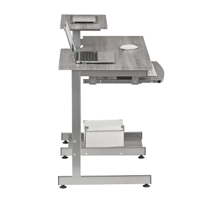Complete Computer Workstation Desk Gray - Techni Mobili - Image 16