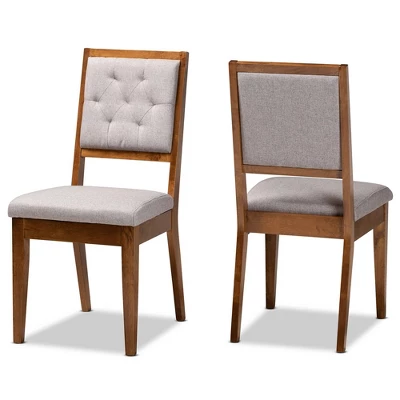 2pc Gideon Wood Dining Chair Set - Baxton Studio - Image 9