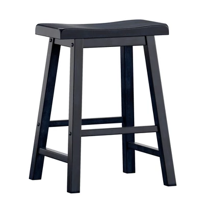 Set Of 2 24" Chimney Hill Saddle Counter Height Barstool - Inspire Q - Image 5
