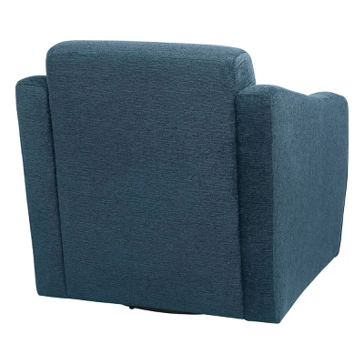 Cassie Swivel Arm Chair Navy - OSP Home Furnishings - Image 3