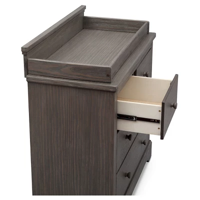 Simmons Kids' SlumberTime Paloma 4 Drawer Dresser With Changing Top - Rustic Gray - Image 3