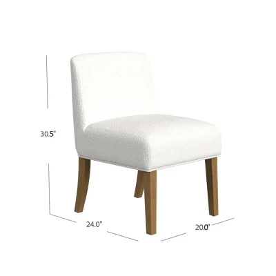 Upholstered Dining Chair Cream Boucle - HomePop - Image 6