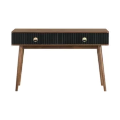 Amigo Veneer Wood Console Table Black/Walnut - Armen Living