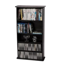Drawbridge Multimedia Storage Rack Black - Atlantic