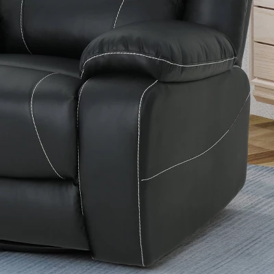Malic Classic Tufted PU Leather Swivel Recliner - Christopher Knight Home - Image 4