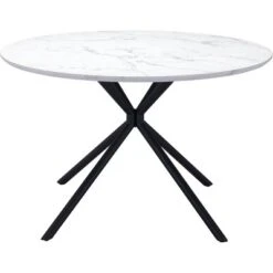 47.2" Lois Round Dining Table White - ZM Home