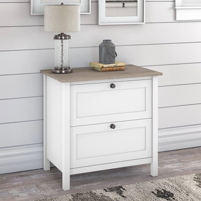 2 Drawer Mayfield File Cabinet Shiplap Gray/Pure White - Bush Furniture